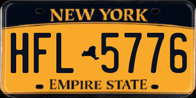 NY license plate HFL5776