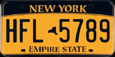 NY license plate HFL5789