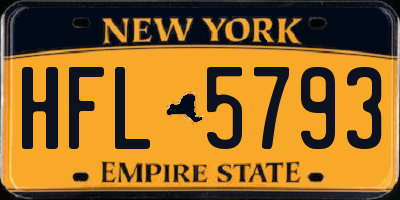 NY license plate HFL5793