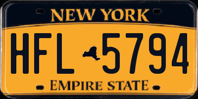 NY license plate HFL5794