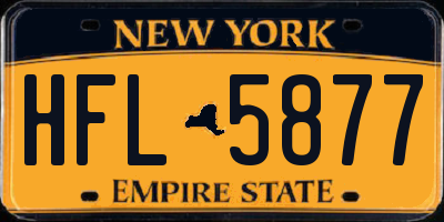 NY license plate HFL5877