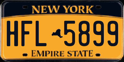 NY license plate HFL5899