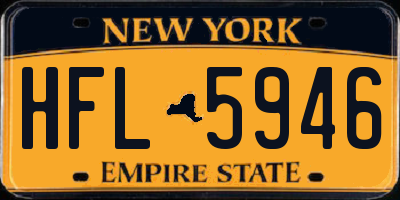 NY license plate HFL5946