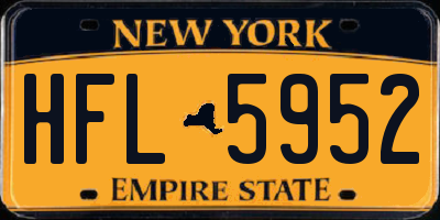NY license plate HFL5952