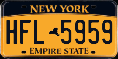 NY license plate HFL5959