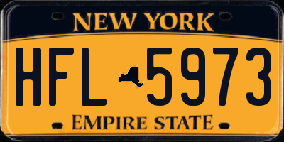 NY license plate HFL5973