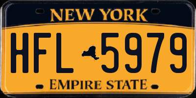 NY license plate HFL5979