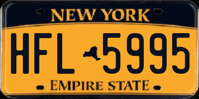 NY license plate HFL5995