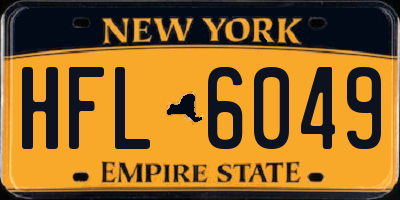 NY license plate HFL6049