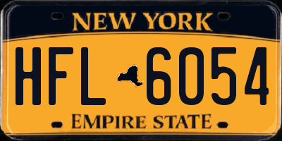 NY license plate HFL6054