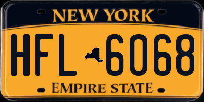 NY license plate HFL6068
