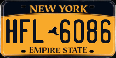 NY license plate HFL6086