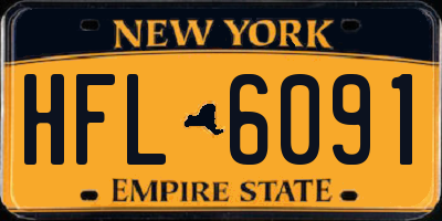 NY license plate HFL6091