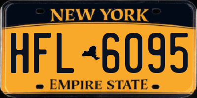 NY license plate HFL6095
