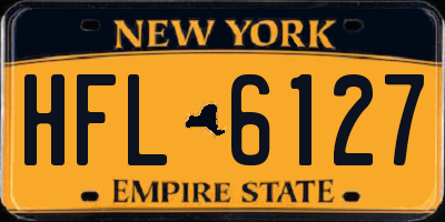 NY license plate HFL6127