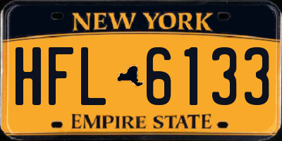 NY license plate HFL6133