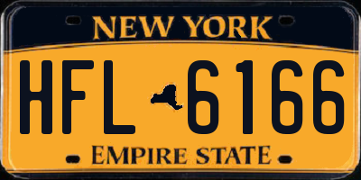 NY license plate HFL6166