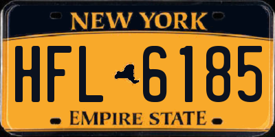 NY license plate HFL6185