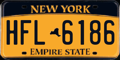 NY license plate HFL6186