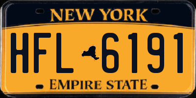 NY license plate HFL6191