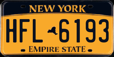 NY license plate HFL6193