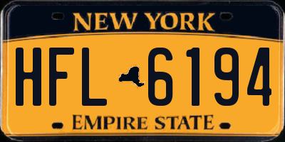 NY license plate HFL6194