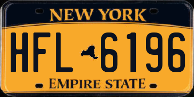 NY license plate HFL6196