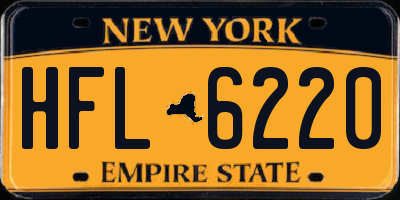 NY license plate HFL6220