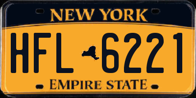 NY license plate HFL6221