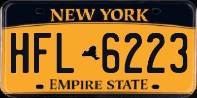 NY license plate HFL6223