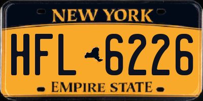 NY license plate HFL6226