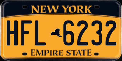 NY license plate HFL6232