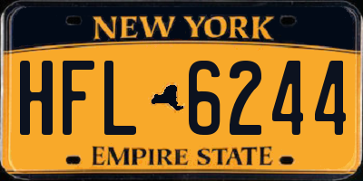 NY license plate HFL6244