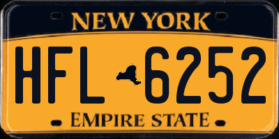 NY license plate HFL6252