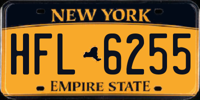 NY license plate HFL6255