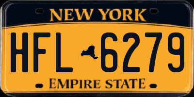 NY license plate HFL6279