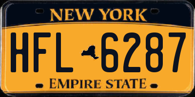 NY license plate HFL6287