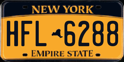 NY license plate HFL6288