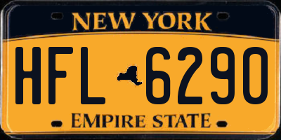 NY license plate HFL6290