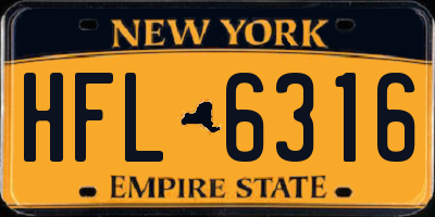 NY license plate HFL6316