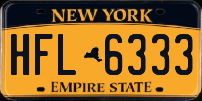 NY license plate HFL6333