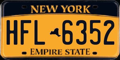 NY license plate HFL6352
