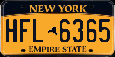 NY license plate HFL6365