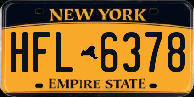 NY license plate HFL6378