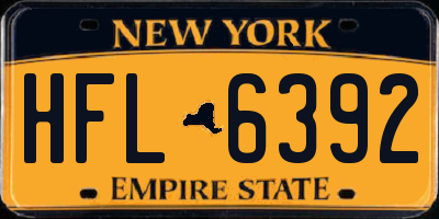 NY license plate HFL6392