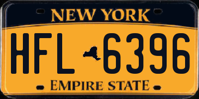 NY license plate HFL6396