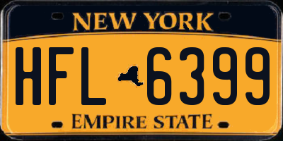 NY license plate HFL6399