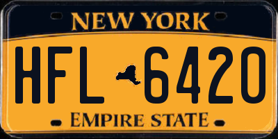 NY license plate HFL6420