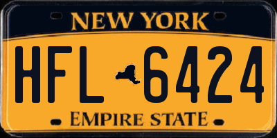 NY license plate HFL6424