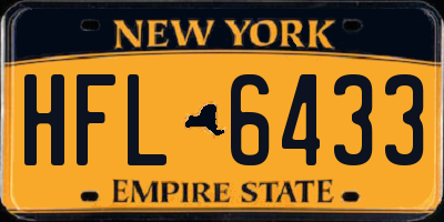 NY license plate HFL6433